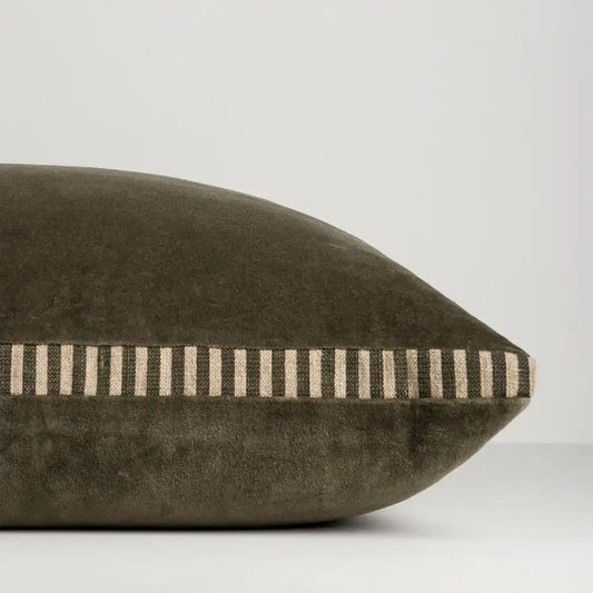 Edward velvet cushion cover 50cm thyme