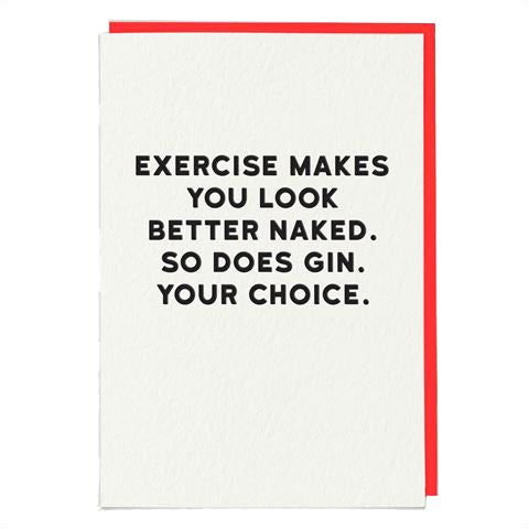 Exercise makes you look card