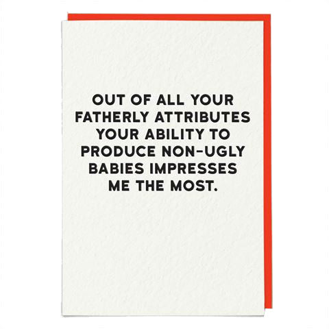 Out of all your Fatherly attributes card