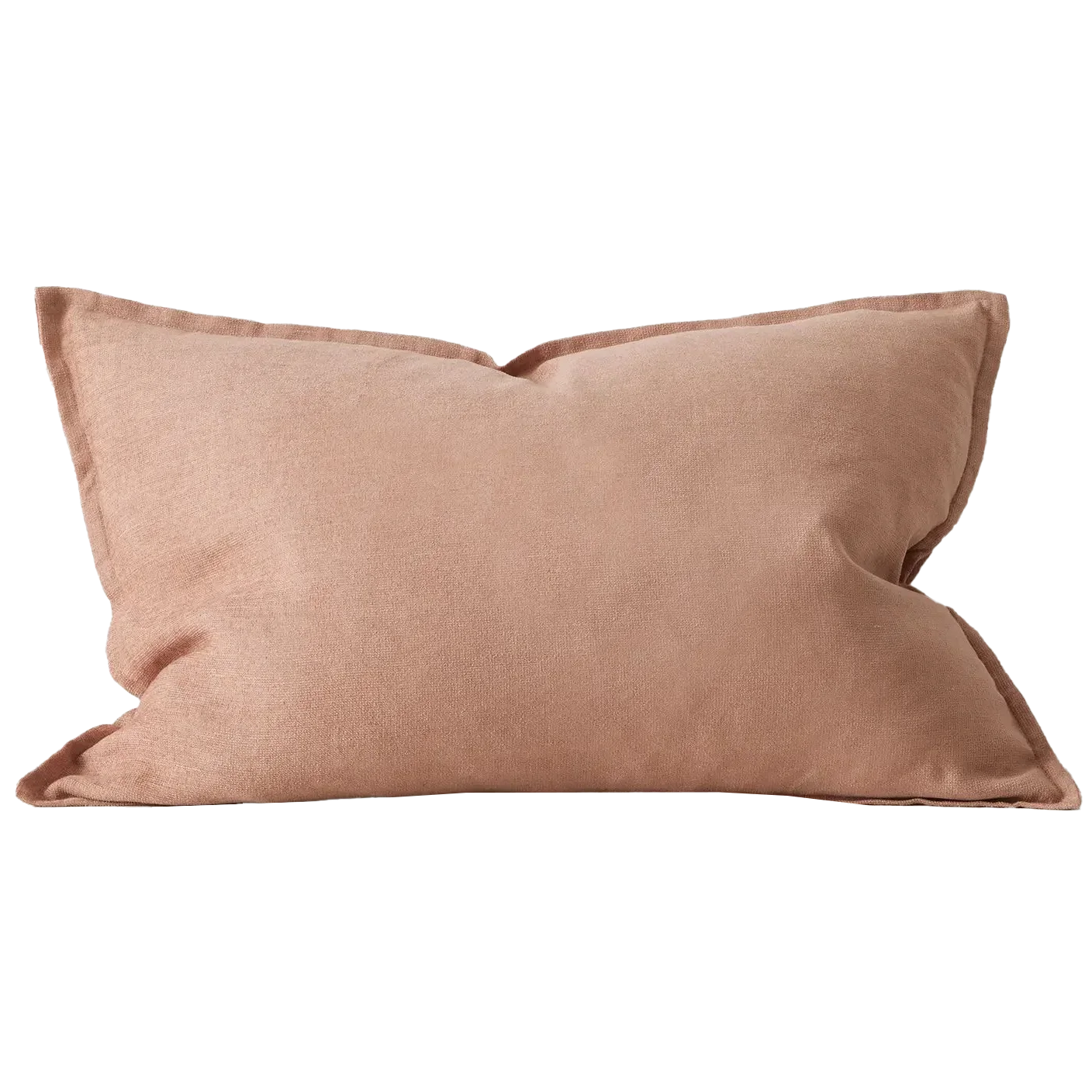 Fiore linen blend cushion cover 60x40cm clay