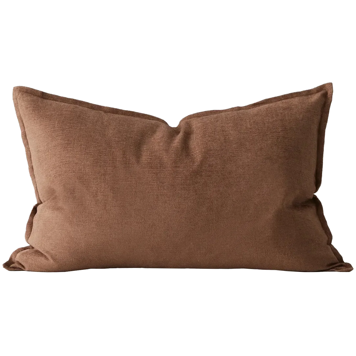 Fiore linen blend cushion cover 60x40cm toffee