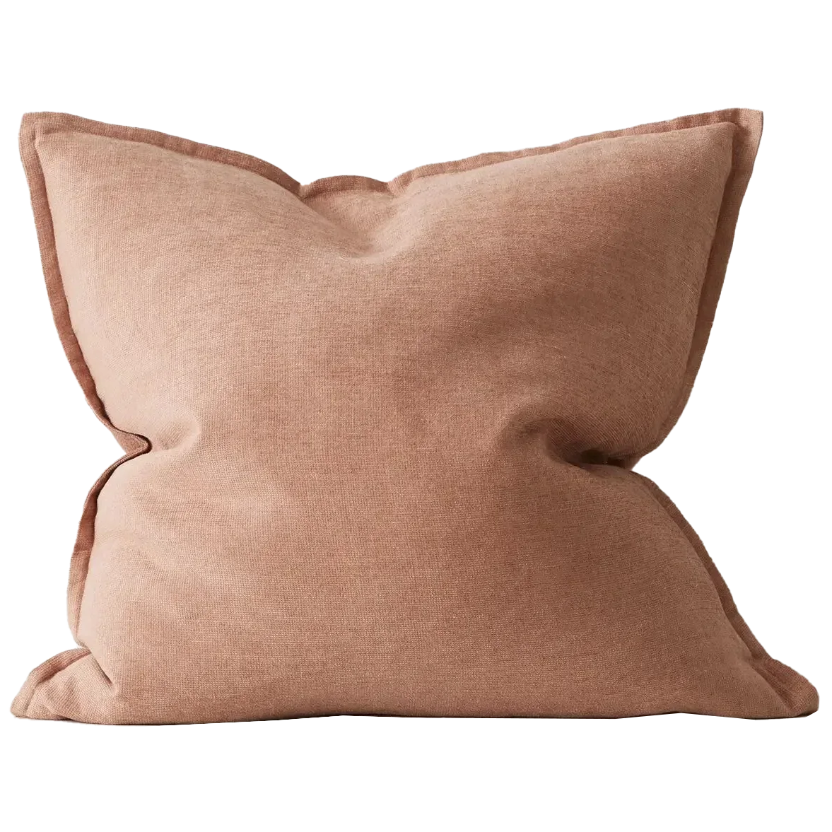 Fiore linen blend cushion cover 50cm clay