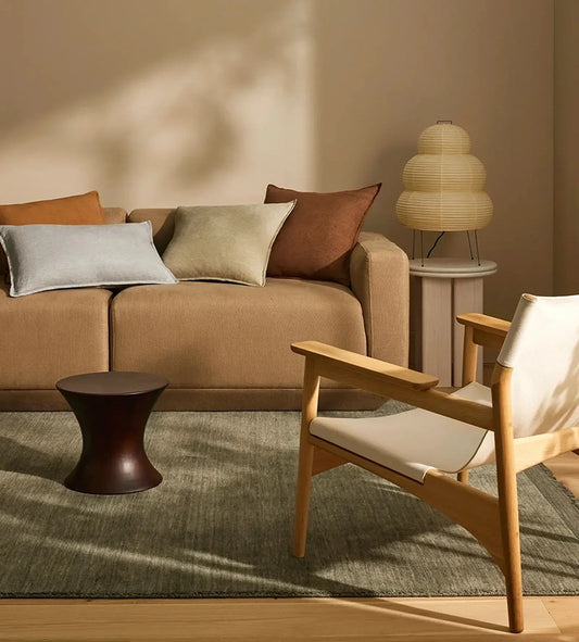 Fiore linen blend cushion cover 50cm toffee