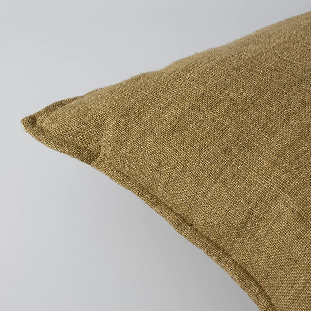 Flaxmill linen cushion cover fenugreek 50cm