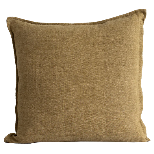Flaxmill linen cushion cover fenugreek 50cm