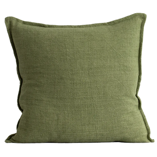 Flaxmill linen cushion cover olive 50cm