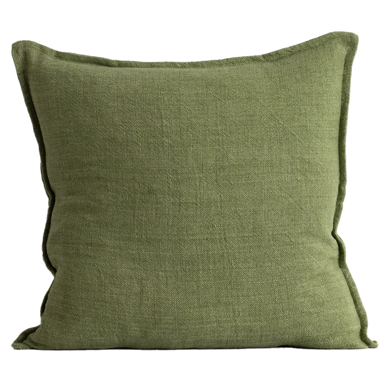 Flaxmill linen cushion cover olive 50cm