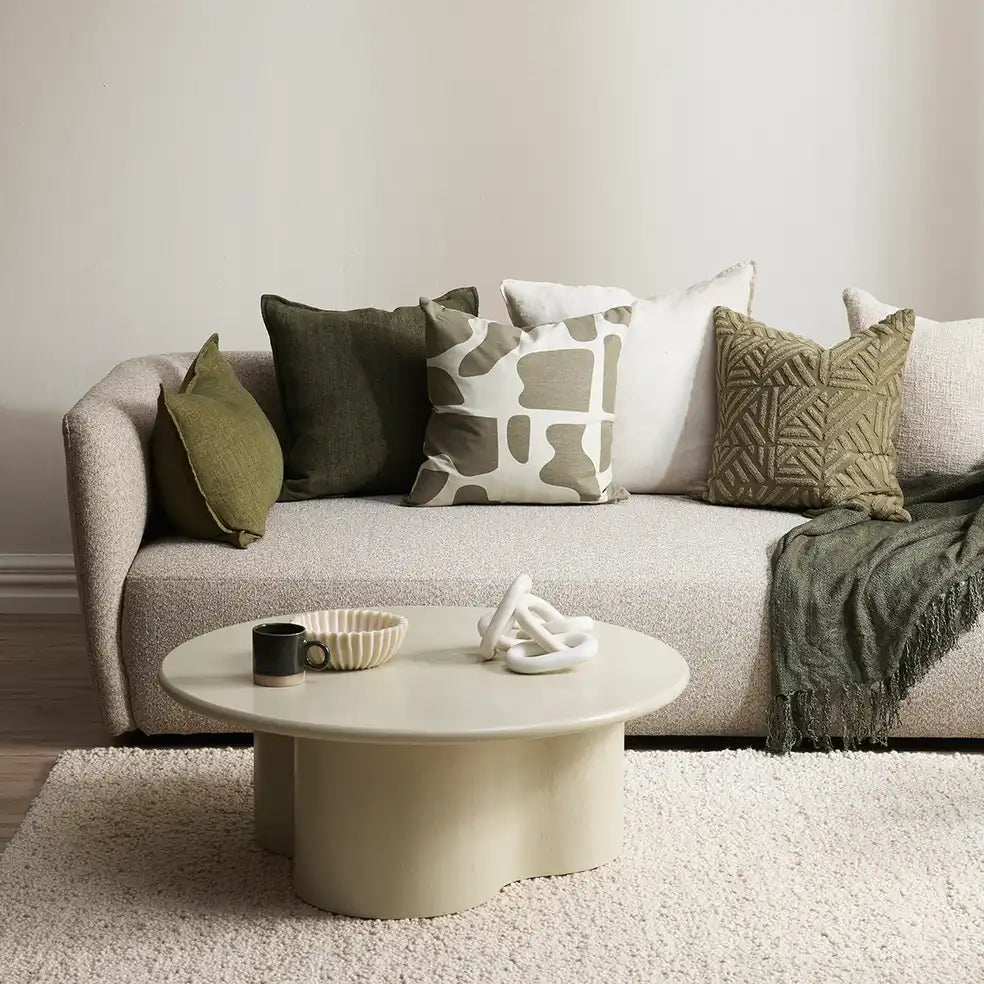 Flaxmill linen cushion cover moss 50cm