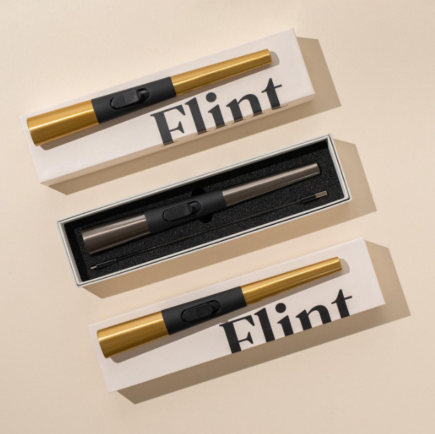 Flint rechargeable lighter brass