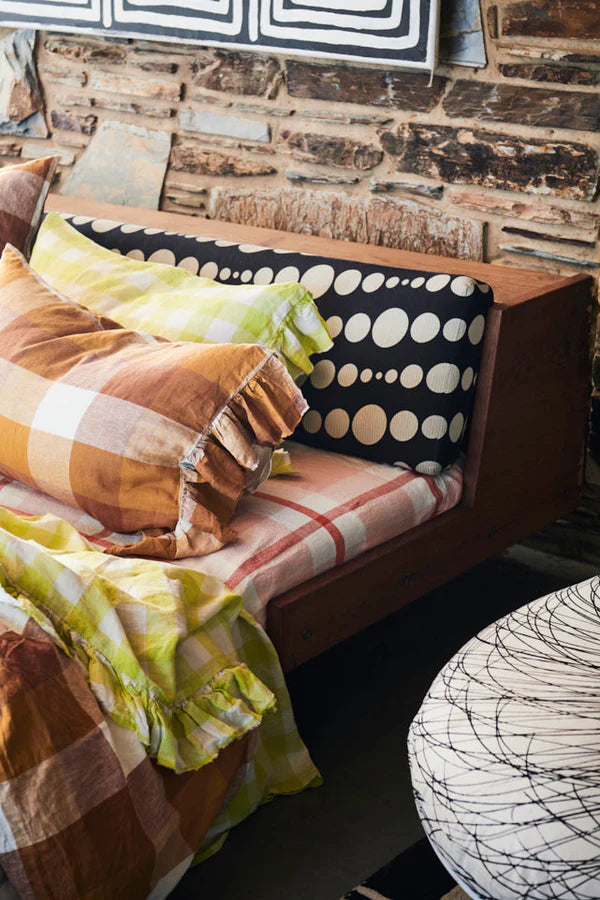 SOW linen floss check flat sheet