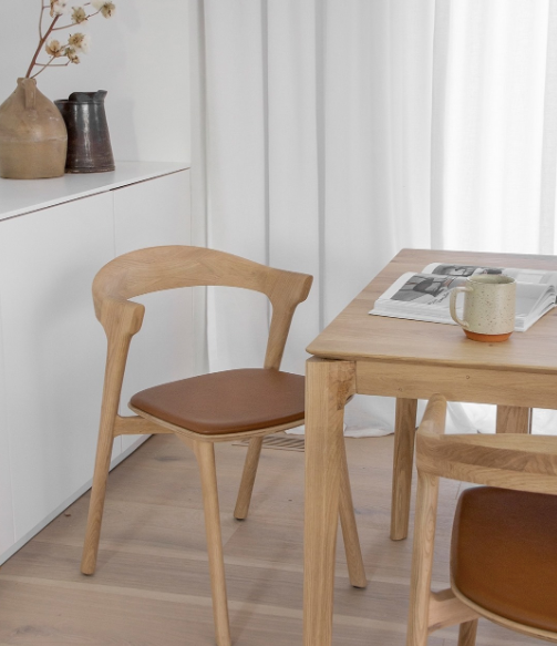 French oak dining table natural