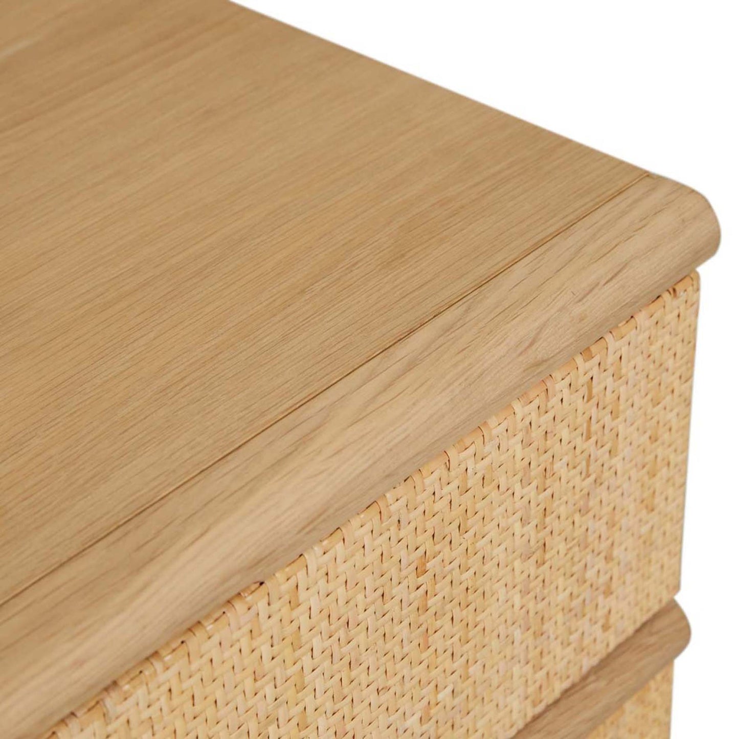 Hartley woven rattan bedside light oak