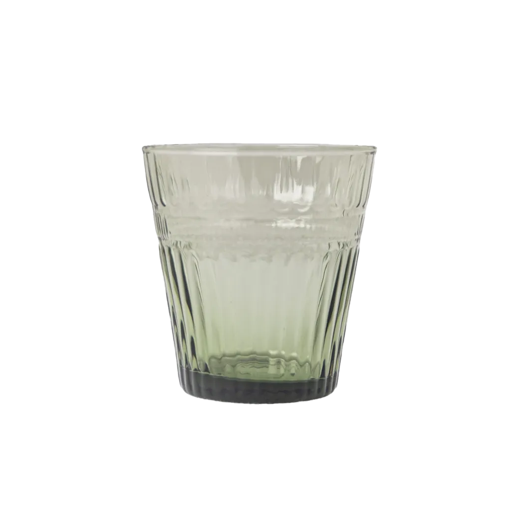 Glow glass tumbler olive