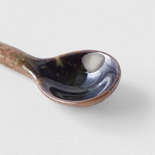 Porcelain speckled glazed spoon 12cm