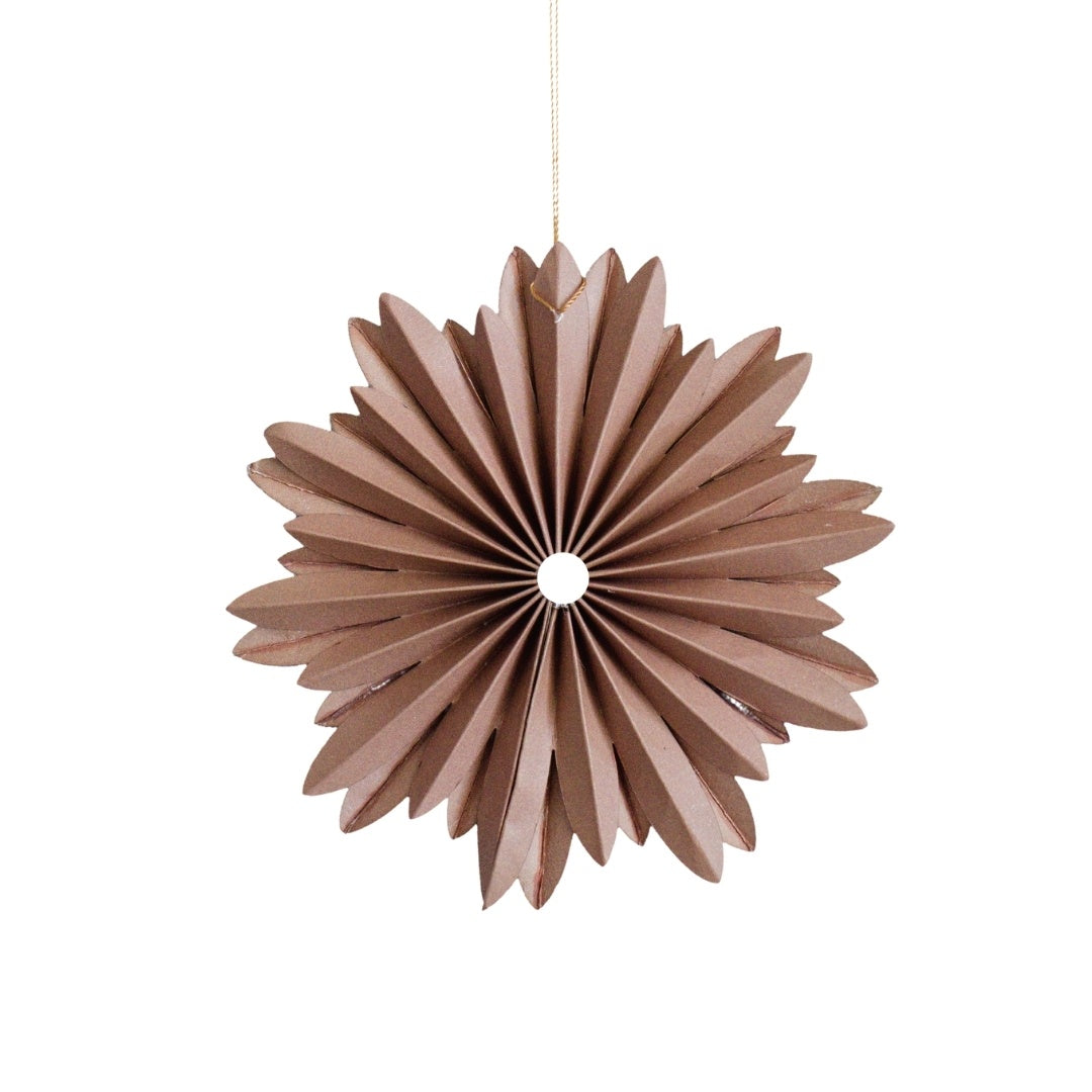 Hanging paper star ornament clay