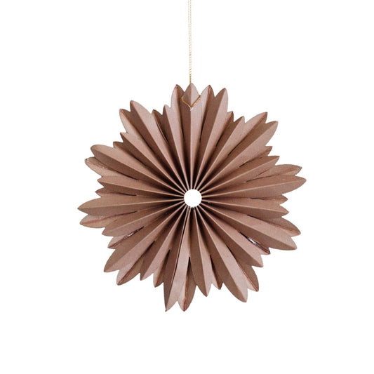 Hanging paper star ornament clay