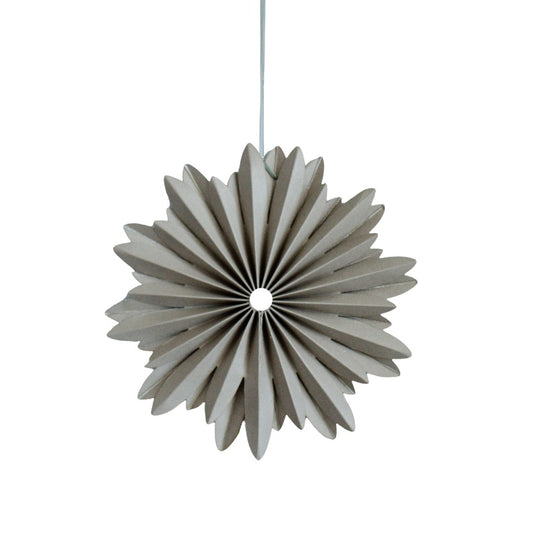 Hanging paper star ornament linen
