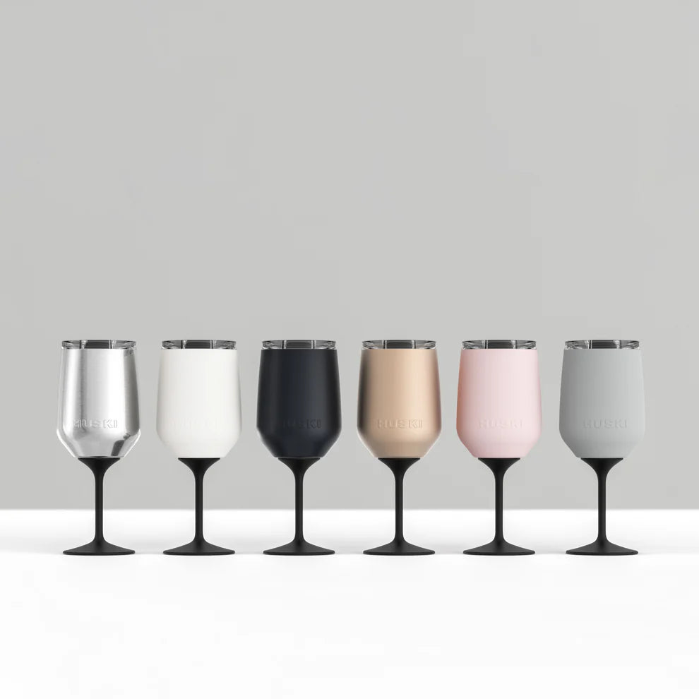 Huski stemmed wine tumbler ocean blue 355ml