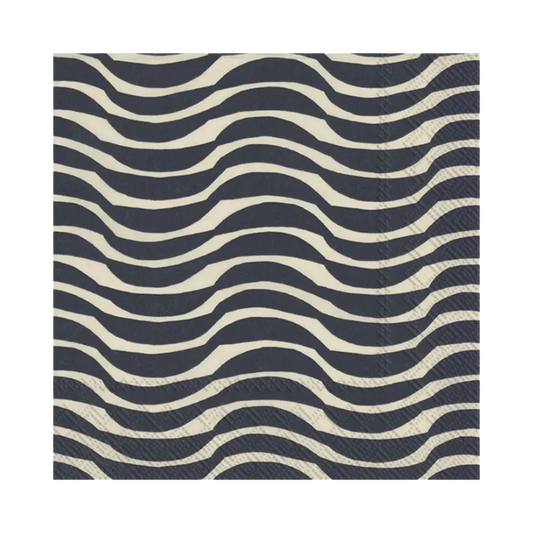 Marimekko palko paper napkins set of 20 navy cream