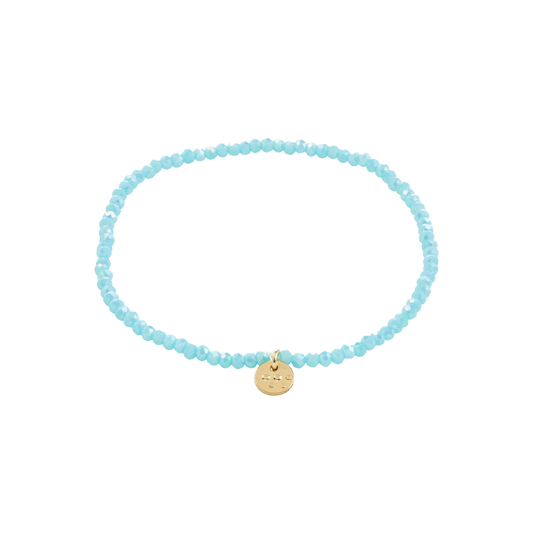 Glass bead bracelet sky blue