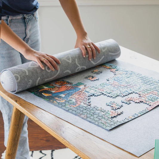 Jigsaw puzzle mat