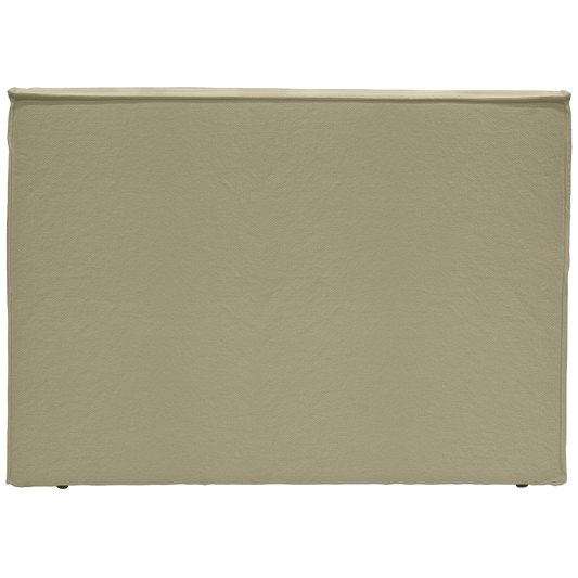 Slip cover linen headboard khaki