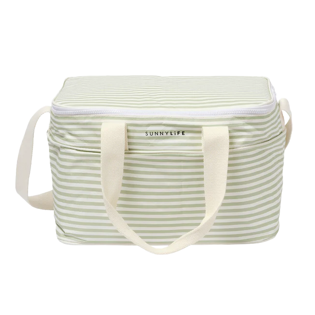 SunnyLife cooler bag sea sage stripe