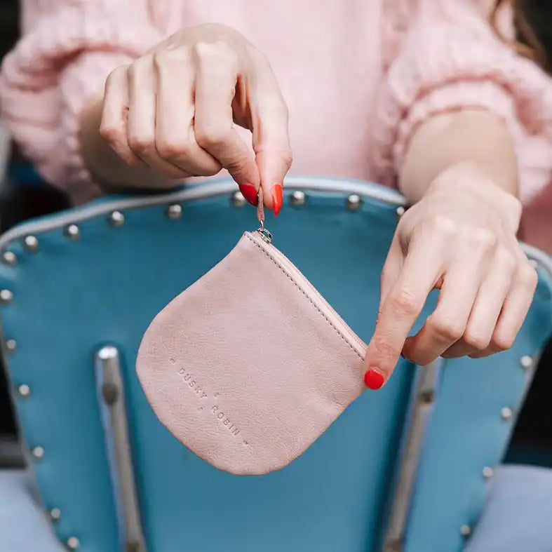 Lilly leather coin purse pink