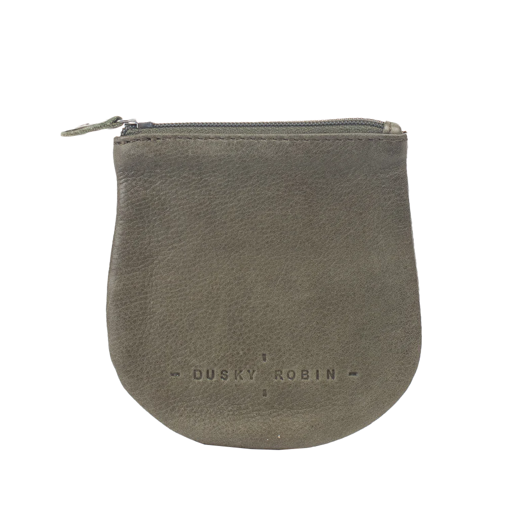Lilly leather coin purse olive