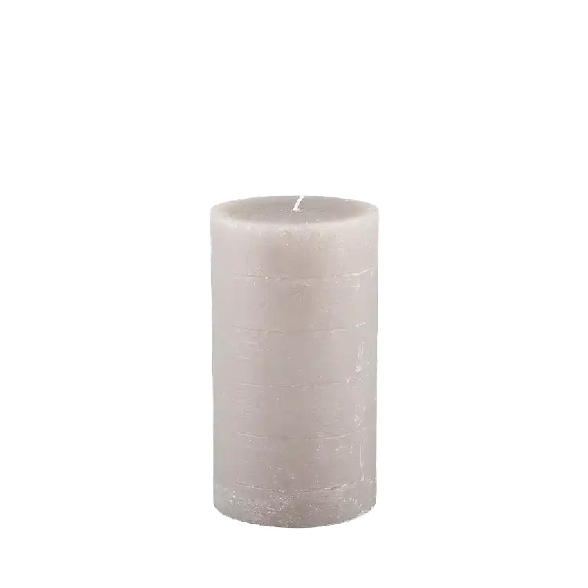 Broste rustic pillar candle 18cm linen