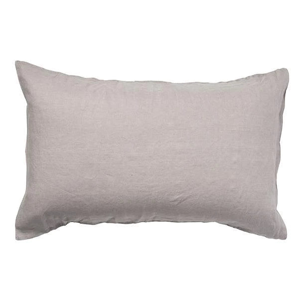 Pair of linen pillowcases mushroom