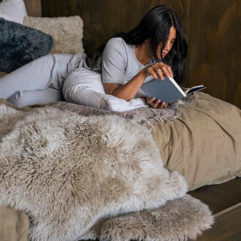 NZ long sheepskin hide 140cm long