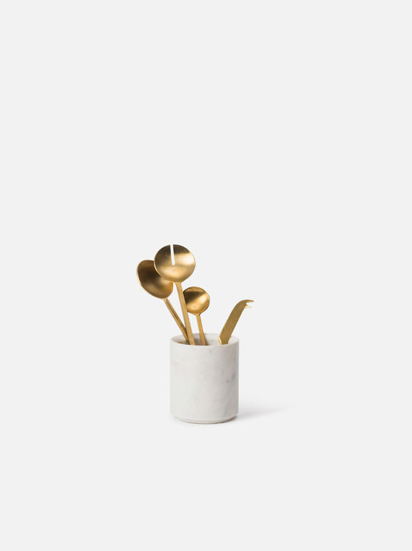 Small marble utensil holder