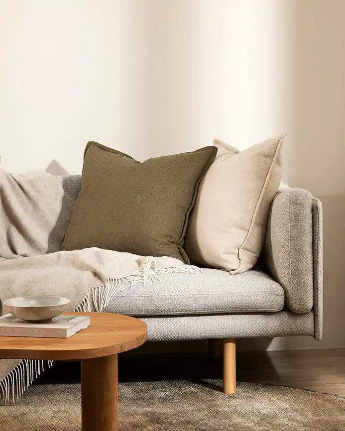 Maximus wool blend cushion cover oat 55cm