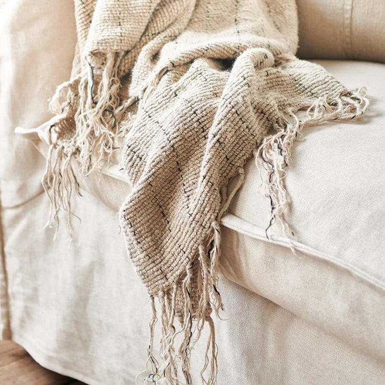 Mayla linen cotton throw 140 x 200cm