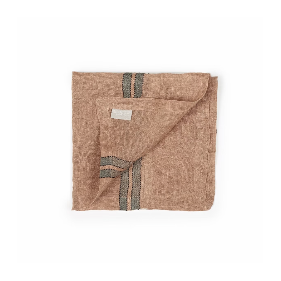 Belgium linen mojave stripe napkin 42cm