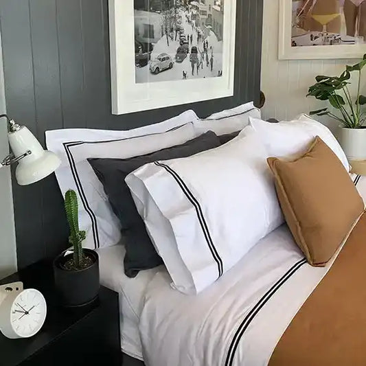 Monarch cotton sateen standard pillowcase set