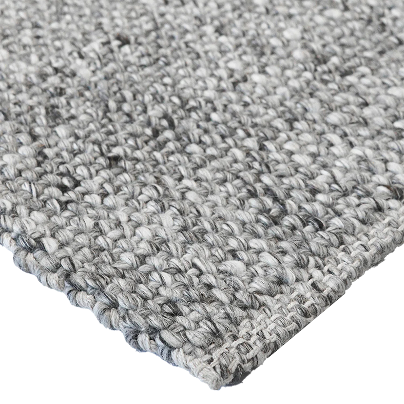 Nebraska wool blend rug ash