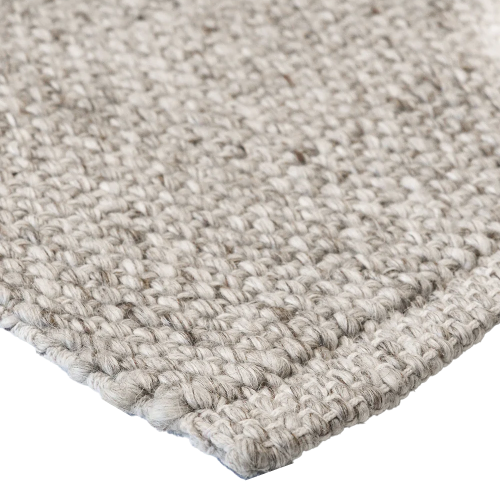 Nebraska wool blend rug pebble