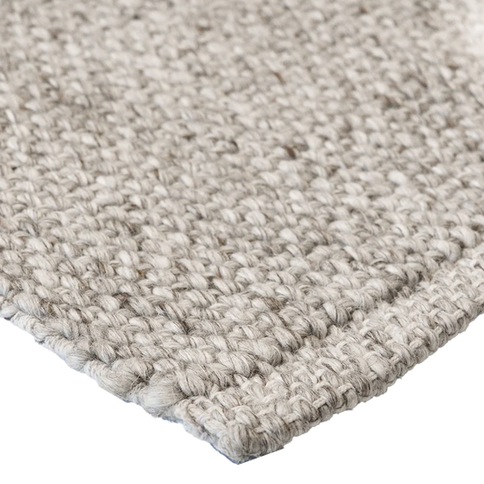 Nebraska wool blend rug pebble
