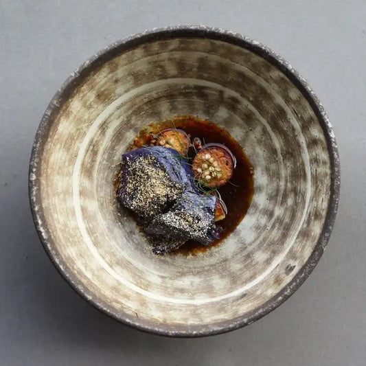 Nin-rin stoneware shallow bowl 24cm