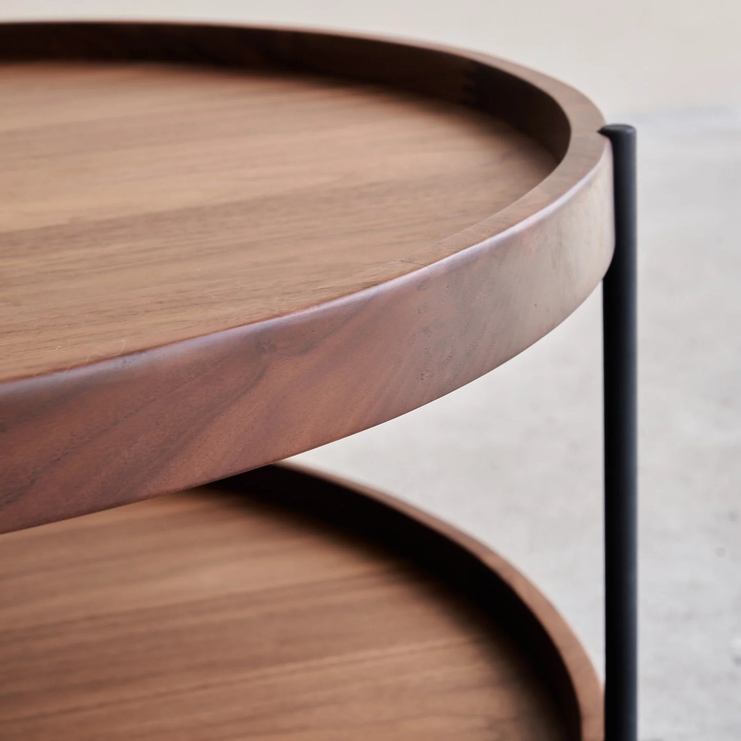 Norse two-tier oak coffee table 90cm espresso