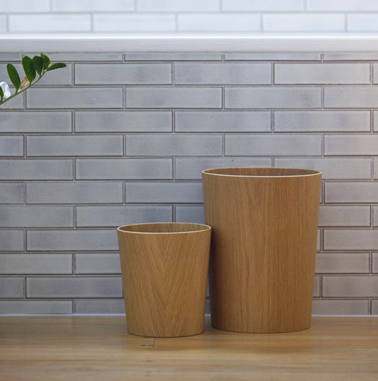 Oku oak veneer bin 19cm natural