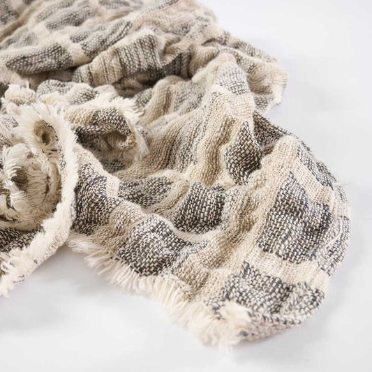 Petra hand woven linen cotton throw 150 x 200cm