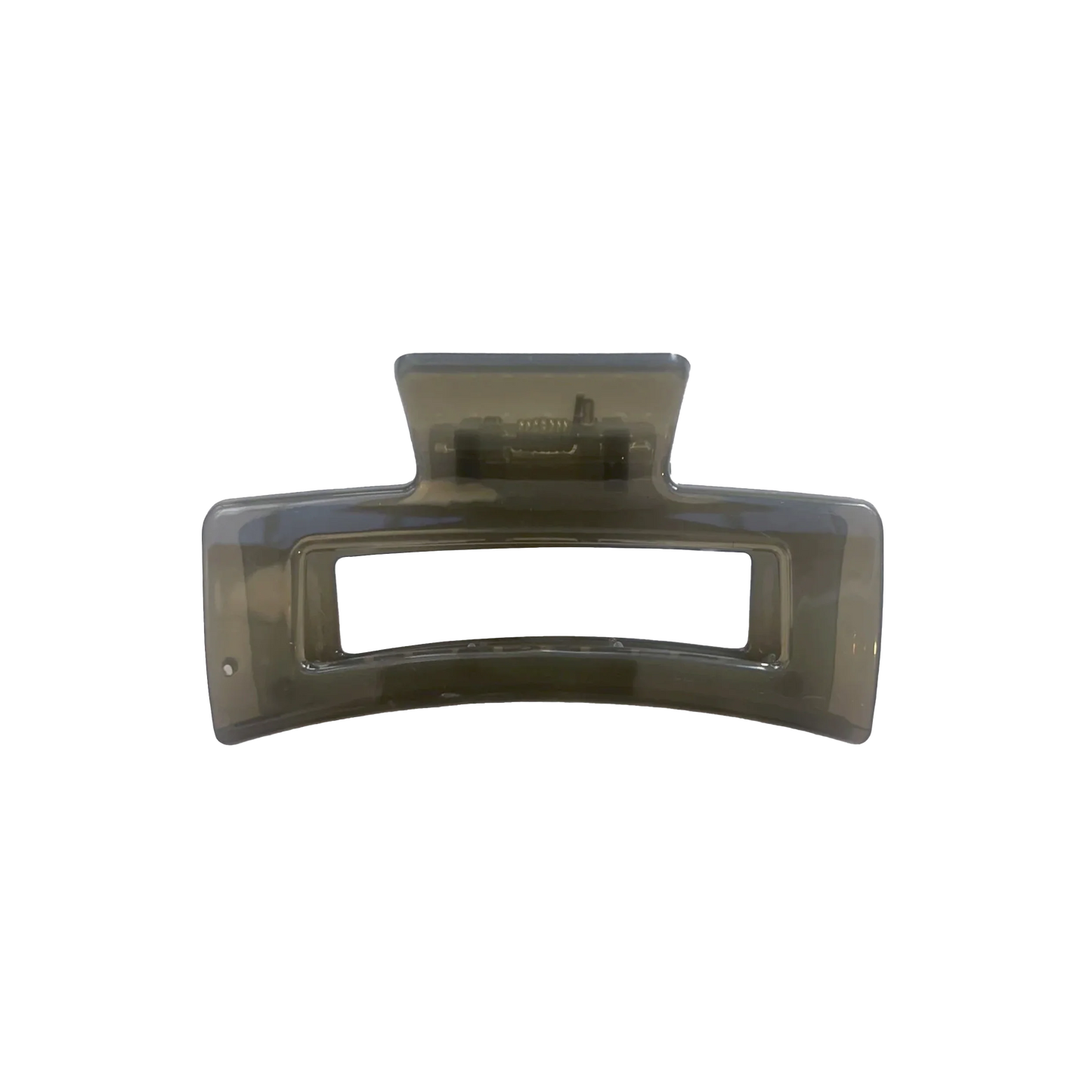 Rectangle claw clip 8.5cm transparent grey