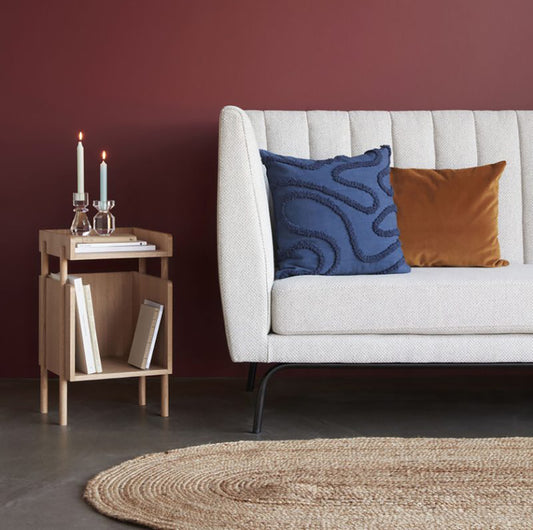 Oval jute rug natural 100 x 200cm