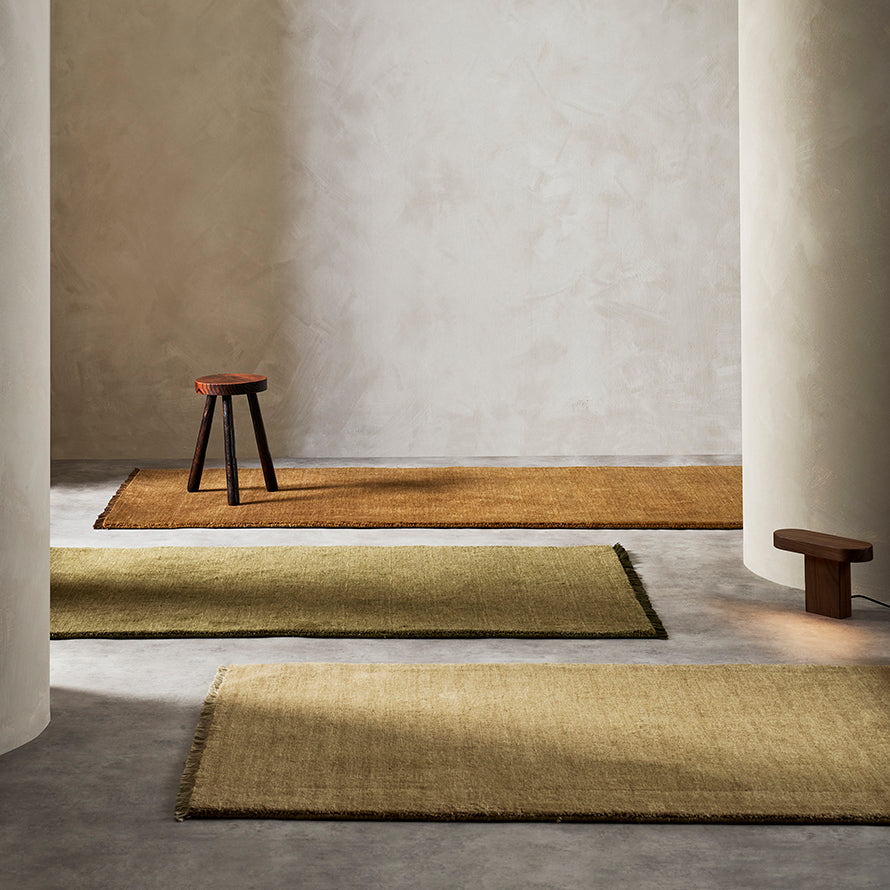 Sandringham wool floor runner fenugreek 90 x 500cm