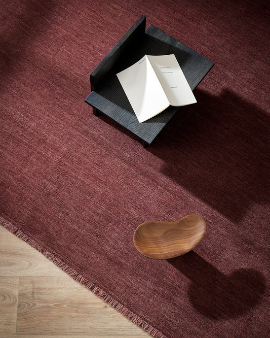 Sandringham NZ wool rug merlot