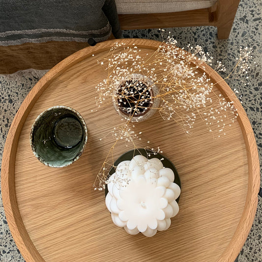 Glossy sage ribbed cup