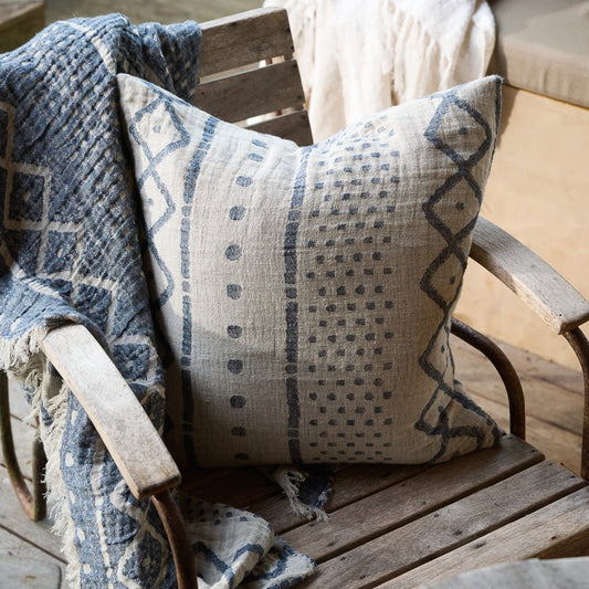 Senza linen blend cushion cover ink 50cm